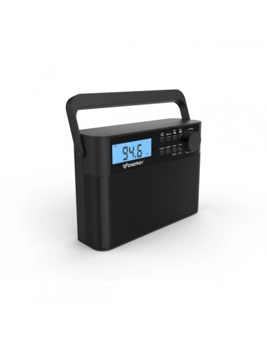 Energy Sistem Kitchen Radio Portatil FM - Antena Telescopica - Doble Alarma - Alimentacion por DC o 6xAA - Color Negro
