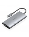 Aisens USB-C Dock 10 en 1 - USB-C a 1xHDMI - 1xDisplayport - 1xRJ45 - 1xUSB-A 5G - 2xUSB-C 10G - 1xUSB-C PD 100W - 1xSD -