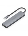 Aisens USB-C Dock 6 en 1 - USB-C a 1xHDMI - 4xUSB-A - 1xUSB-C PD 100W - 15cm - Color Gris