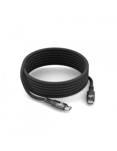 Energy Sistem Magnet Roll Cable USB-C 2.0 - Hasta 60W y 480Mbps - Compatible con PowerDelivery - Recubierto con PVC y Algodon