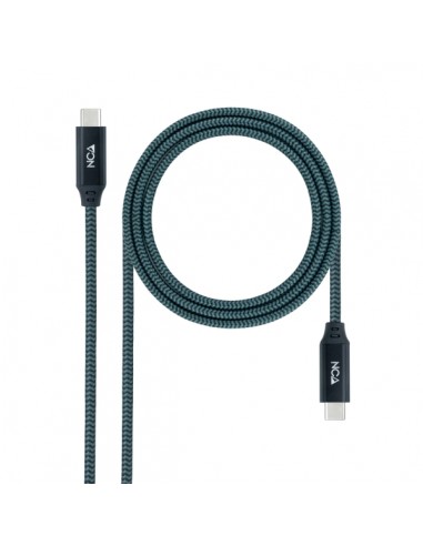Nanocable Cable USB-C - Longitud 1.5m - 20Gbps - Carga de 100W - 5A - Video 4K a 60Hz - Chip E-mark - Compatible con