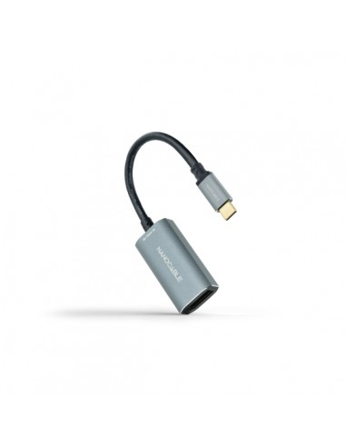 Nanocable Conversor de Video - USB-C a DisplayPort - Resolucion 8K a 60Hz - Carcasa de Aluminio - Longitud 15cm - Color Gris