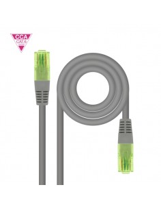 Nanocable Cable de Red - Cat.6 - Longitud 30m - UTP - AWG26 - Conductor CCA - Latiguillo RJ45 - Color Gris