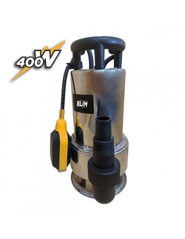 Blim Bomba Sumergible para Aguas Sucias - Potencia 400W - Caudal 10.000L h - Elevacion 5.5m - Solidos 30mm - IPX8 - Flotador