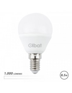 Elbat G45 Bombilla LED - Potencia 8.5W - Flujo Luminoso 1000lm - E14 - Temperatura de Color 4000K - Luz Blanca - Apertura