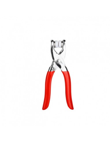 XO TS10 Tenaza Grimpadora y Perforadora - Colocacion de Botones - Accionamiento Manual - Color Rojo