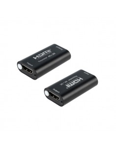 Nanocable Repetidor HDMI - Resolucion 4K a 24Hz - Conectores Hembra a Hembra - Amplificacion hasta 40m - Compacto - Color
