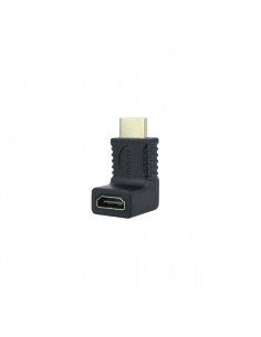 Nanocable Adaptador HDMI - Acodado 90 Grados - Conector Hembra a Macho - Color Negro