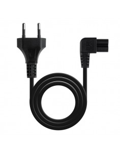 Nanocable Cable de Alimentacion - Longitud 3m - Acodado 90 Grados - Clavija CEE7 16 - Conector C7 - Macho a Hembra - Color