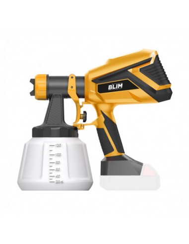 Blim Pistola de Pintar - Bateria 20V no Incluida - Velocidad 32.000rpm - Deposito 1200ml - Boquilla 2mm - Inalambrica - Luz