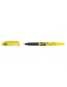 Pilot Rotulador fluorescente borrable Frixion Light - Punta de fibra biselada - Trazo de 1mm-3.5mm - Color Amarillo