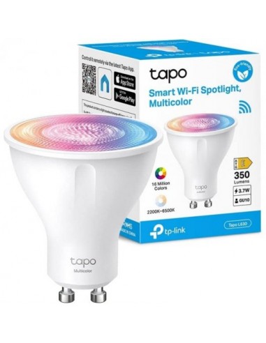 TP-Link Tapo L630 Bombilla Inteligente RGB Wi-Fi Regulable GU10 350lm - Control de Voz - Control Remoto - Ahorro de Energia