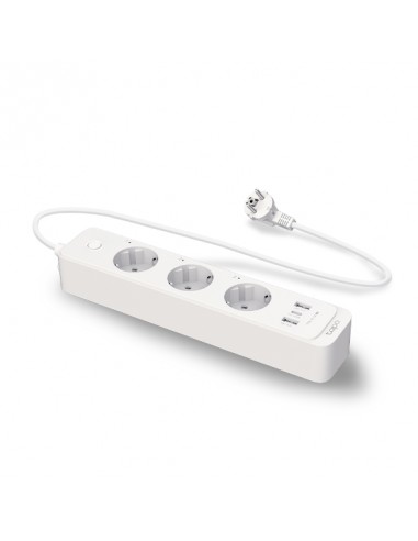 TP-Link Tapo P300 Regleta Inteligente WiFi - 3 Enchufes y 2 Puertos USB 3.0 - Carga Rapida de 18W - Control por Voz - Cable