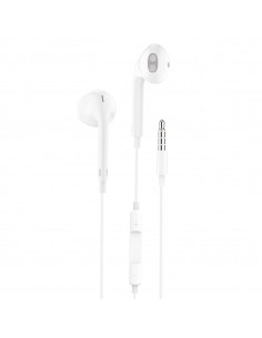 TechOneTech Ear Tech Auriculares Intraurales - Microfono Integrado - Mini Jack 3.5mm - Asistente Voz - Cable de 1.20m