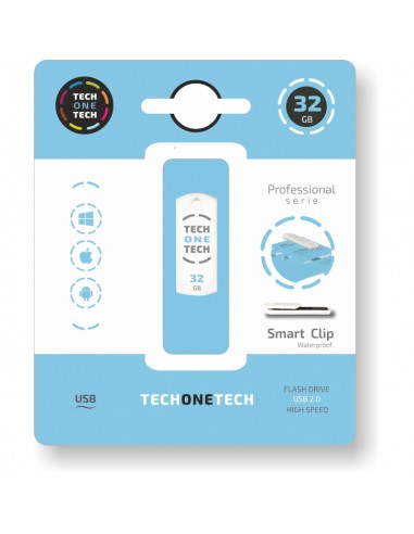 TechOneTech Pro Smart Clip Memoria USB 2.0 32GB (Pendrive)