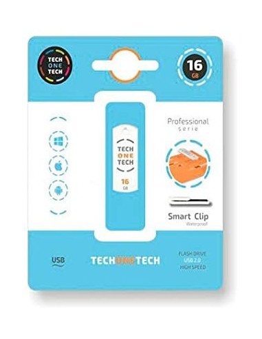 TechOneTech Pro Smart Clip Memoria USB 2.0 16GB (Pendrive)