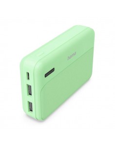 Hama Power Pack Pocket 10 Bateria Externa Powerbank 10000mAh - Compacta - 1x USB-C y 2x USB-A - Color Verde