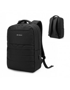 Subblim Compact Mochila para PortÃ¡til 15 6" - Capacidad 15L - Resistente al agua - Puerto USB-C - Color Negro