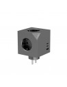 Coolbox Cubik Cubo Multienchufes con 3 Tomas-2x USB-C 20W max. - 1x USB-A 15W max.-- Color Gris