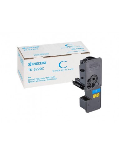 Kyocera TK5220 Cyan Cartucho de Toner Original - Reemplaza 1T02R9CNL1 TK5220C
