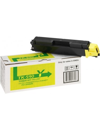 Kyocera TK590 Amarillo Cartucho de Toner Original - 1T02KVANL0 TK590Y