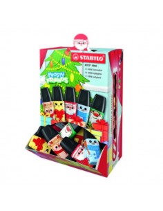 Stabilo Boss Mini Frosty Friends Expositor con 50 Marcadores Fluorescentes - Trazo entre 2 y 5mm - Tinta con Base de Agua -