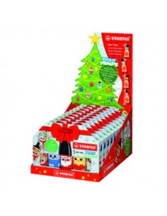 Stabilo Boss Mini Frosty Friends Expositor con 10 Packs de 5 Marcadores Fluorescentes - Trazo entre 2 y 5mm - Tinta con Base