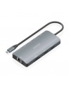Aisens USB-C Dock 12 en 1 - USB-C a 2xHDMI - 1xRJ45 - 3xUSB-A - 1xUSB-C - 1xUSB-C PD 100W - 1xSD - 1xMicroSD - 20cm - Color
