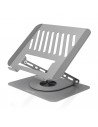 Aisens Soporte Sobremesa XL para Portatil-Tablet - Giratorio y Ajustable - Rotacion 360Â° - Plegable y Compacto -