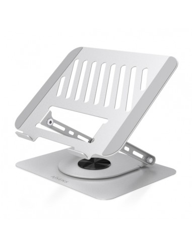 Aisens Soporte Sobremesa XL para Portatil-Tablet - Giratorio y Ajustable - Rotacion 360Â° - Plegable y Compacto -