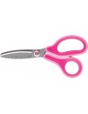 Plus Fitcut Curve Kids Tijera Escolar 14.5 cm - Hojas Curvas - Punta Redondeada - Ergonomica - Uso Diestro - Color Rosa