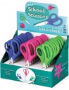 Plus Expositor con 24 Tijeras Escolares 14.5cm - Punta Redondeada - Ergonomicas - Colores Surtidos
