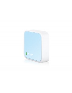 TP-Link Router inalambrico Nano N 300Mbps - 1 EP ETH - 1 EP Micro USB -Antena Interna - Color Blanco Azul