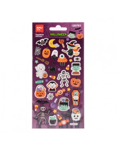 Apli Kids Frankie Pack con 50 Pegatinas de Halloween - Perfectas para Decorar Cuadernos-Agendas-etc...