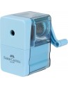 Faber-Castell Sky Blue Afilalapices de Manivela - Para Lapices de hasta 8.4mm Ã - Cuchilla Giratoria de Metal - Color Azul