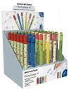 Eberhard Faber Fruity Erase It-Expositor con 36 Boligrafos Borrables - Trazo 0.7mm - Capuchon con Formas de Frutas - Tacto