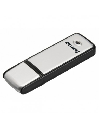 Hama Fancy Memoria Pendrive USB 2.0 con Tapa - 64GB de Capacidad - 10Mb s de Transferencia - Aluminio Cepillado - Color Negro