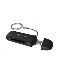 Natec Scarab C Lector de Tarjetas - SD MICRO SD - USB-C-- Color Negro