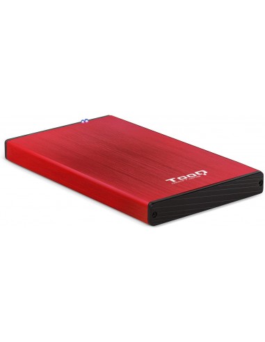 Tooq Carcasa Externa HDD SDD 2.5" hasta 9 5mm SATA USB 3.0 - Color Rojo