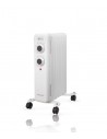 Daewoo DW9502 Radiador de Aceite - Potencia 1500W - 7 Elementos - Termostato Regulable - Ruedas - Asa de Transporte -