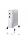 Daewoo DW9503 Radiador de Aceite - Potencia 2000W - 9 Elementos - Termostato Regulable - Ruedas - Asa de Transporte -