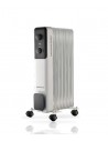 Daewoo DW9505 Radiador de Aceite - Potencia 1500W - 7 Elementos - Termostato Regulable - Ruedas - Asa de Transporte -