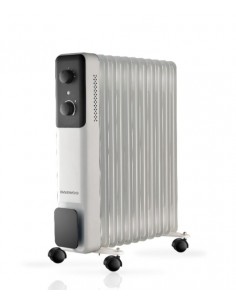 Daewoo DW9507 Radiador de Aceite - Potencia 2500W - 11 Elementos - Termostato Regulable - Ruedas - Asa de Transporte -