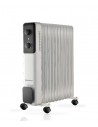 Daewoo DW9507 Radiador de Aceite - Potencia 2500W - 11 Elementos - Termostato Regulable - Ruedas - Asa de Transporte -