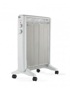 Daewoo DW9508 Radiador de Mica - Potencia 2000W - Termostato Regulable - 2 Niveles de Potencia - Ruedas - Asa de Transporte