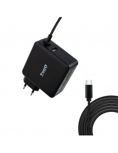 Tooq Cargador Universal para Portatil 90W USB-C - Compatible con PD - Cable de 1.80m