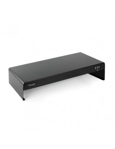 Tooq Soporte Elevador para Monitor o Portatil - 3x USB 2.0 - Peso Max. 20kg - Color Negro