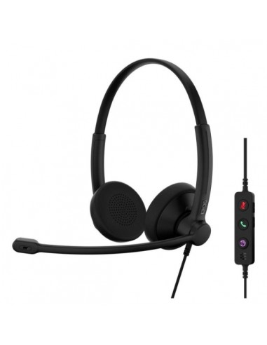Epos Impact 100 UC USB Auricular Estereo con Microfono - Cancelacion de Ruido - Cable de 2m - USB-C-USB-A - Color Negro