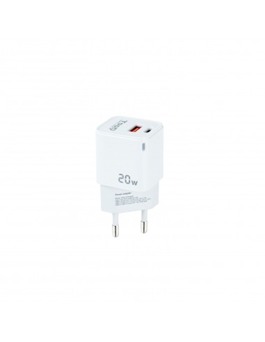 Tooq Cargador de Pared USB-C PD-USB-A QC 20W - Color Blanco