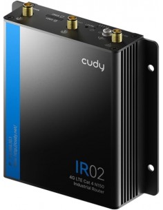 Cudy IR02_EU Router Industrial WiFi N150 4G LTE CAT 4 --2 Ranuras SIM - 2 Puertos LAN - Montaje en Pared - Color Negro